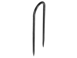 12 estacas de acero negras en forma de U Succebuy, 254 x 55,88 mm