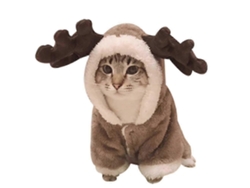 Disfraz navideño para gatos, reno y alce, bonito disfraz para gatos, cosplay de reno para mascotas, Hengjian
