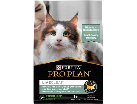 Pienso para Gatos PURINA PRO PLAN Liveclear (2.8 kg - Seco - Adulto - Castrados - Sabor: Salmón)