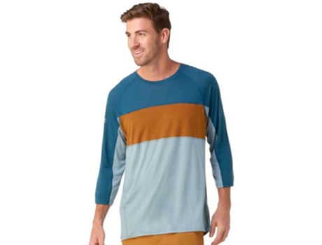 Camiseta de Hombre para Deporte SMARTWOOL Merino Mountain Bike Azul (S)