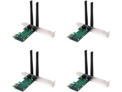 Tarjeta Adaptadora Mini Pci-e Express 4x Sin Wifi Con 8 Antenas Externas Para Pc