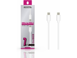 Cable para Xiaomi Redmi Note 9T ACCETEL CU-1609 (PD Type-C - 1 m - Blanco)