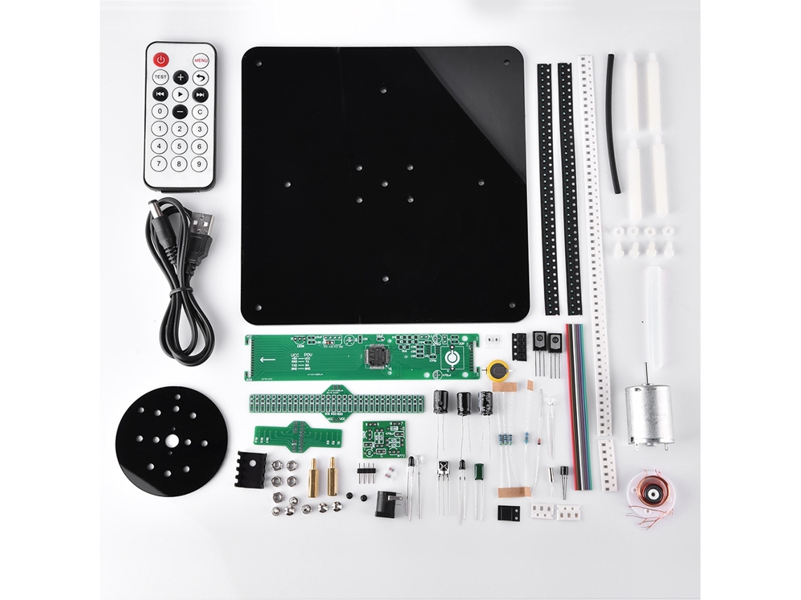 Kit De Entrenamiento Electrónico (rotación 3d De Dos Ejes, Pantalla Pov Creativa, Práctica De Soldadura)
