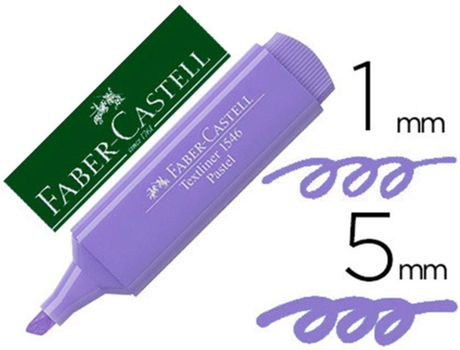 Marcador Faber Fluorescente 1546 Cor Pastel Lilás