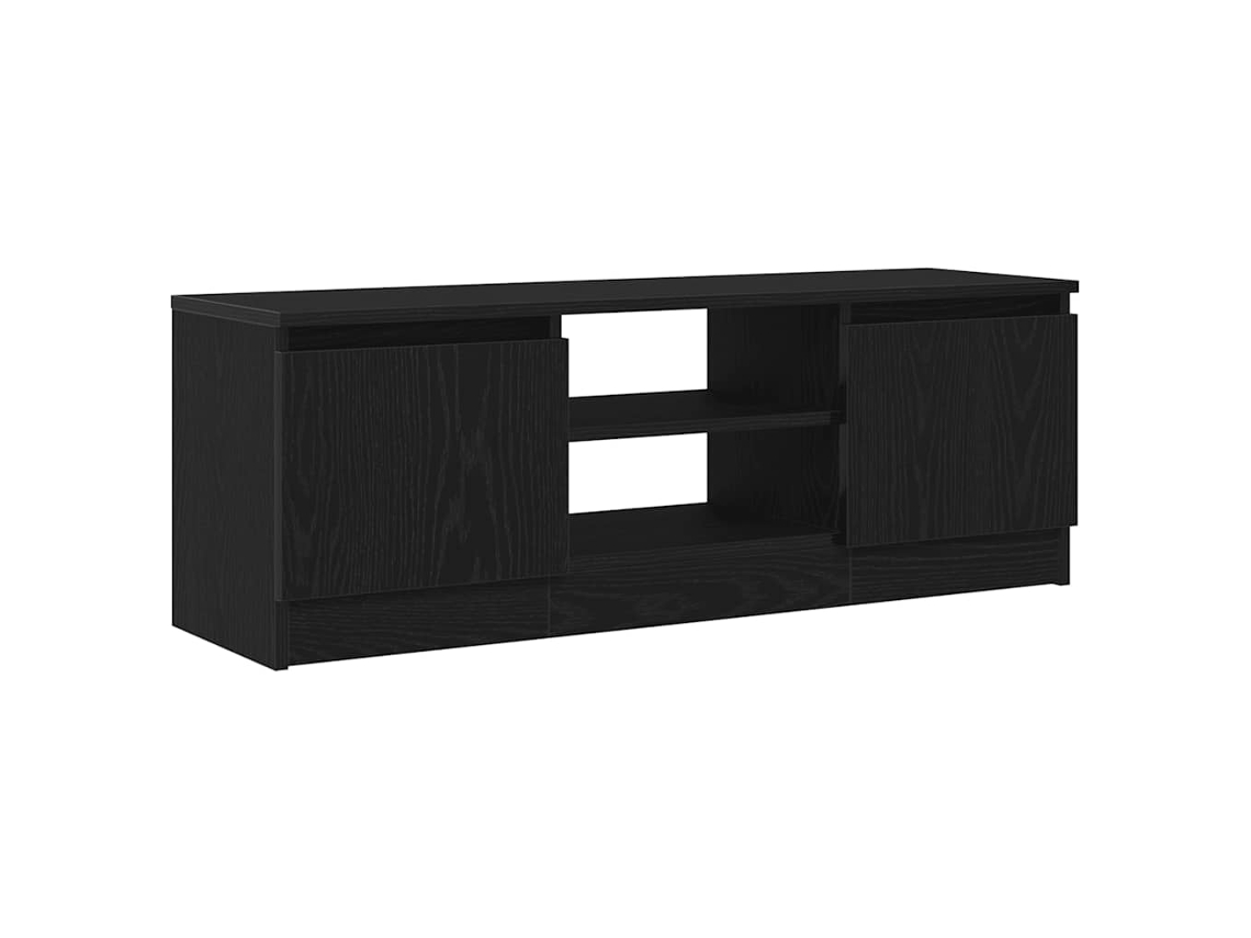 Maison Exclusive - Mueble De Tv De Madera De Roble Negro 102x30x36 Cm