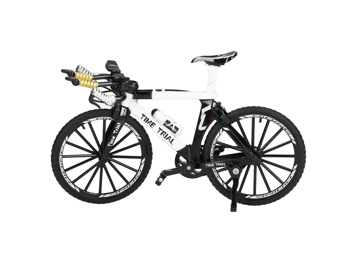 Bjww - Bicicleta de montaña miniatura de aleación de metal para decoración del hogar, la oficina y como regalo (Blanco)