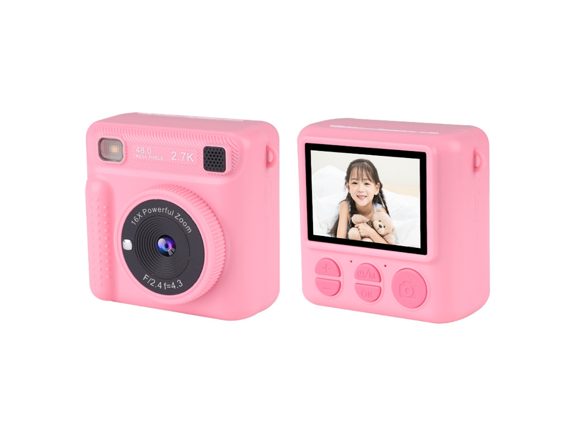 Cámara digital Cuich con impresión instantánea para adolescentes, 2,4 pulgadas, HD, 32 GB, recargable, con papel fotográfico, color rosa