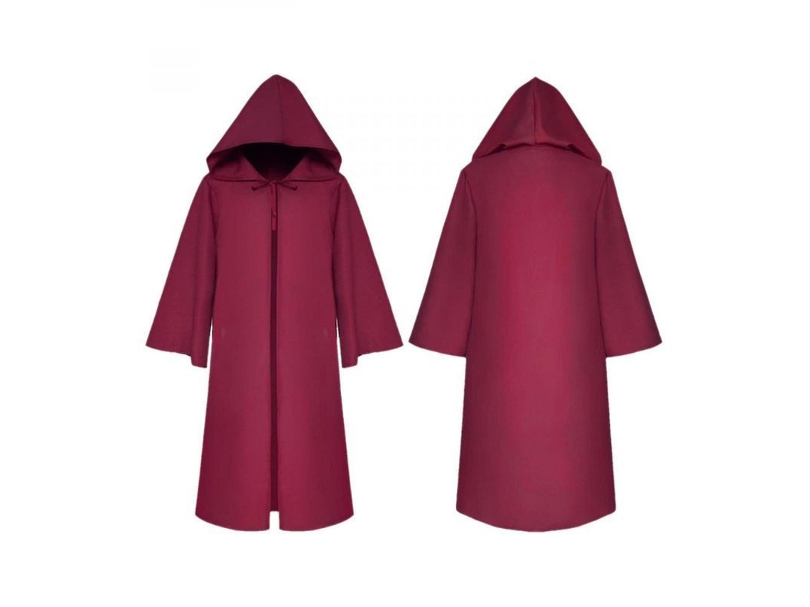 2026-capa Con Capucha Para Niños Unisex Disfraz De Halloween Medieval De Poliéster Para Fiestas Y Cosplay M Rojo Vino