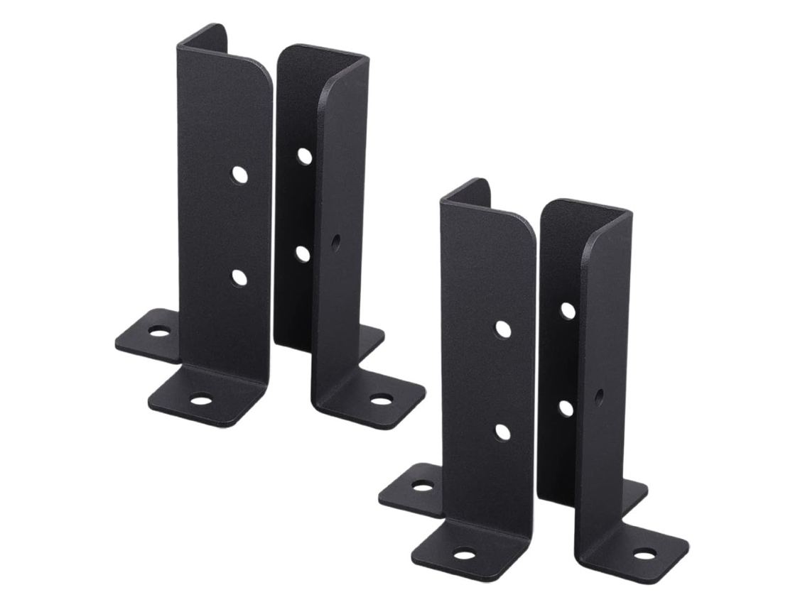 Soporte de valla de hierro de alta resistencia, madera