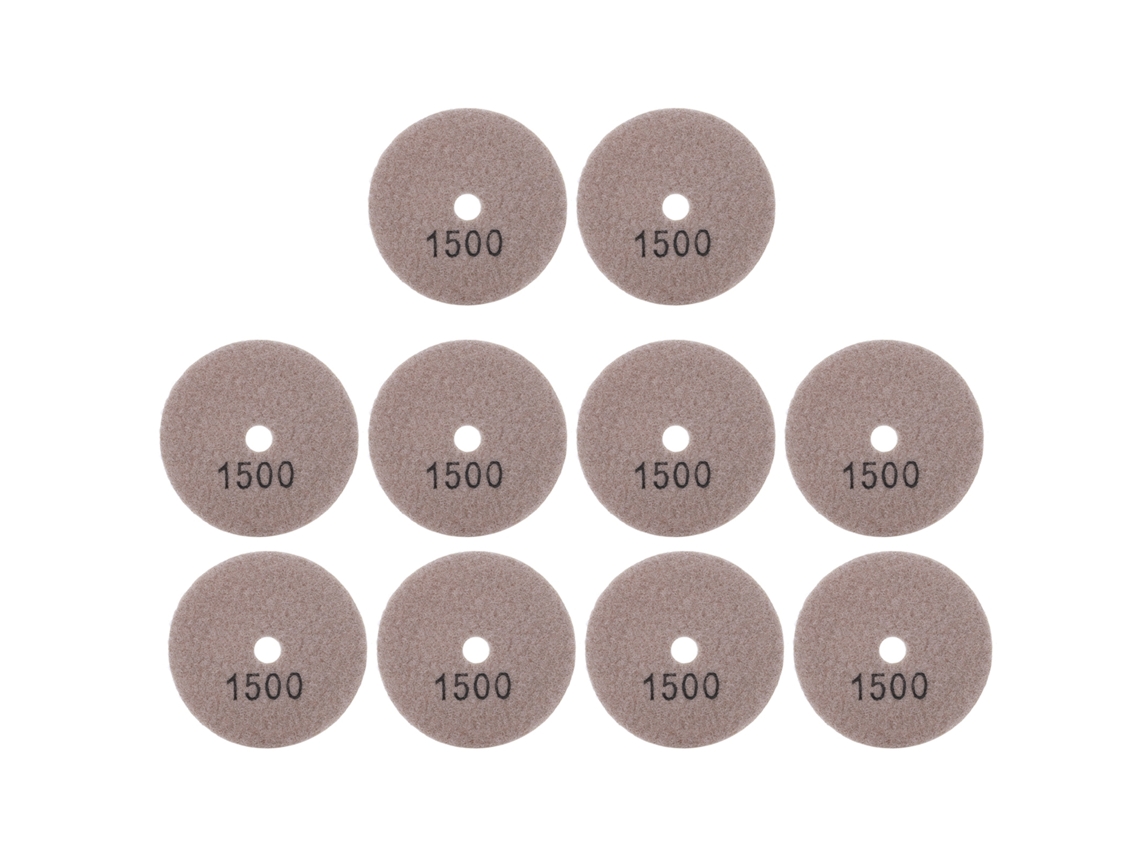 10 Discos De Lijado De Diamante De 7,6 Cm (3 Pulgadas) Para Pulir Mármol, Hormigón Y Piedra - Granulometría 1500