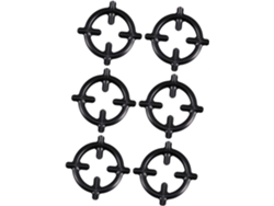 Juego De 6 Soportes De Hierro Negro Para Estufa De Gas Y Cafetera, Accesorios Resistentes Para El Hogar.