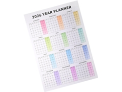 Calendario Mural Anual 2026 Para La Planificación Diaria Del Hogar Y