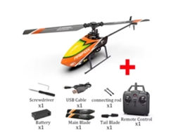 Helicóptero Rc Estable Automático 2.4g 4 Canales Hélice Única Vuelo Largo Principiante, Naranja Aeuzwr