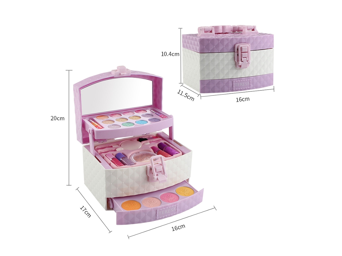 Kit de maquillaje infantil lavable. Set de cosméticos infantiles.