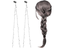 Correntes De Cabelo Em Formato De Estrela, Acessórios Elegantes E Resistentes Para Tranças (2 Peças).