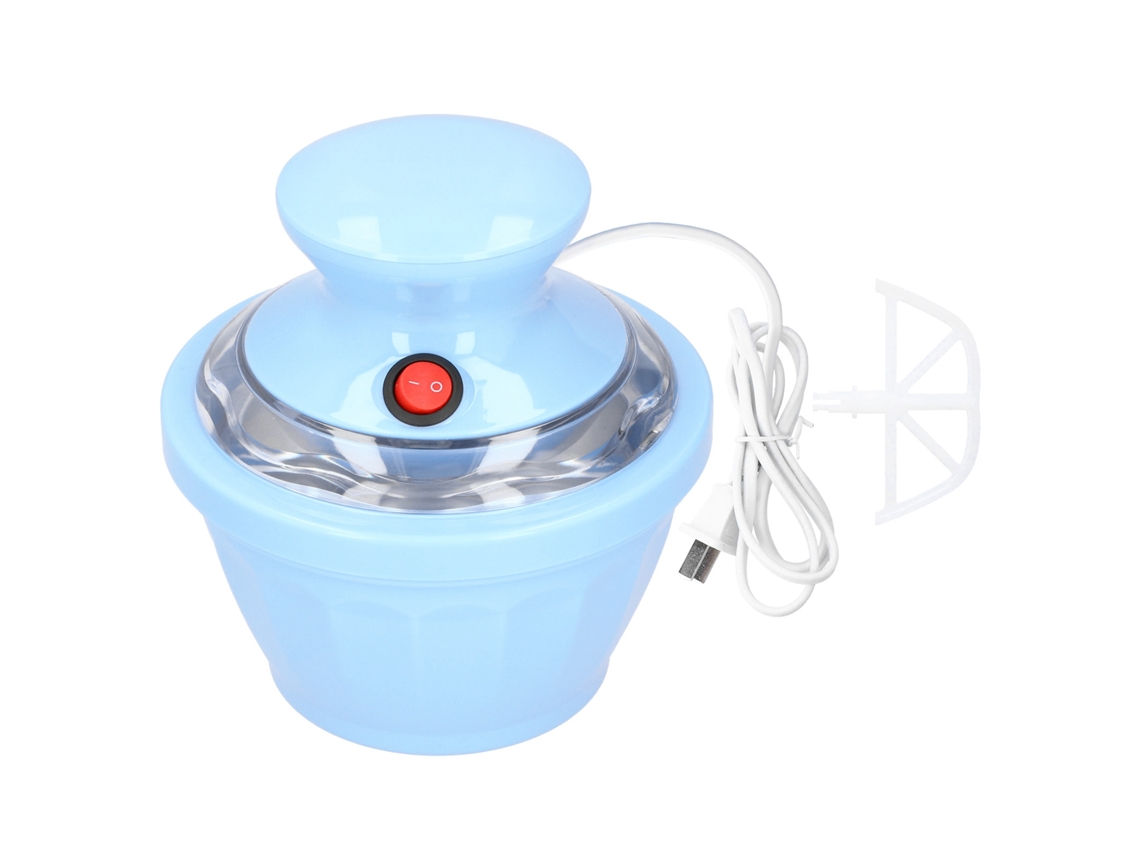 Máquina automática de helados eléctricos para hacer helados caseros con frutas, color azul, 220 V