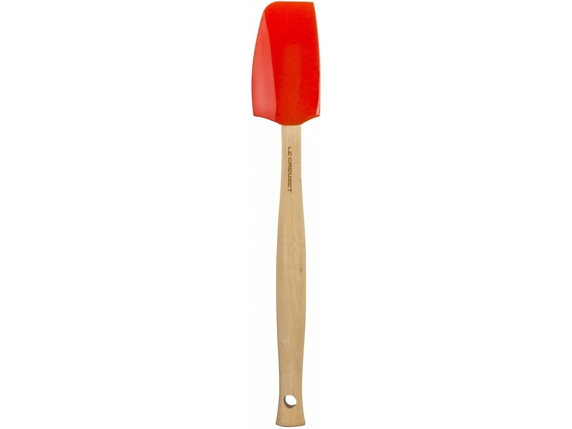 Espátula LE CREUSET (Naranja - Madera, Silicona - 28 cm)
