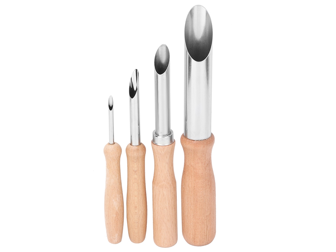 Set De 4 Herramientas De Arcilla Cerámica: Cuchillas Redondas Para Corte De Lodo Y Escultura