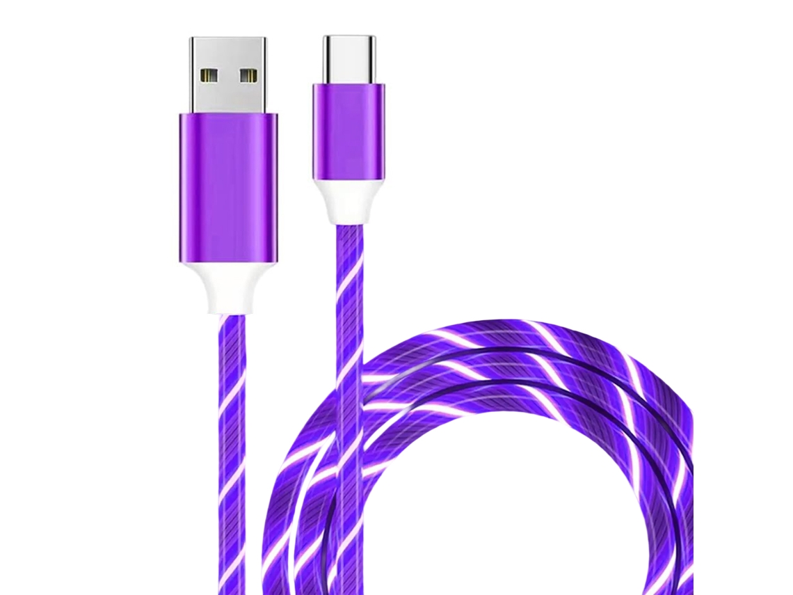 Cable de carga fácil de encontrar para tu teléfono, cable de carga LED sin interruptores con capacidad de carga rápida, diseño TR