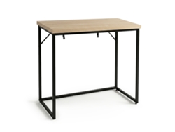 Mesa Consola Estilo Loft Origo 90 Cm Carvalho Sonoma Pernas Pretas