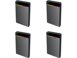 Paquete De 4 Carcasas Rgb Para Discos Duros Externos De 2,5 Pulgadas (hdd/ssd) Con Puerto Sata Tipo C A Usb 3.0 Gen1