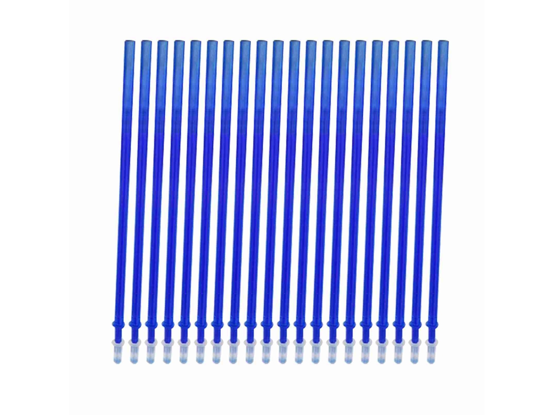 20 Recambios Para Bolígrafos De Gel Borrables Con Tinta Azul, Punta Fina De 0,5 Mm, Para Bolígrafos Borrables, Material Escolar Y De Oficina.