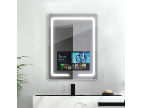 Espejo de baño inteligente con iluminación y pantalla táctil de 21,5 V30