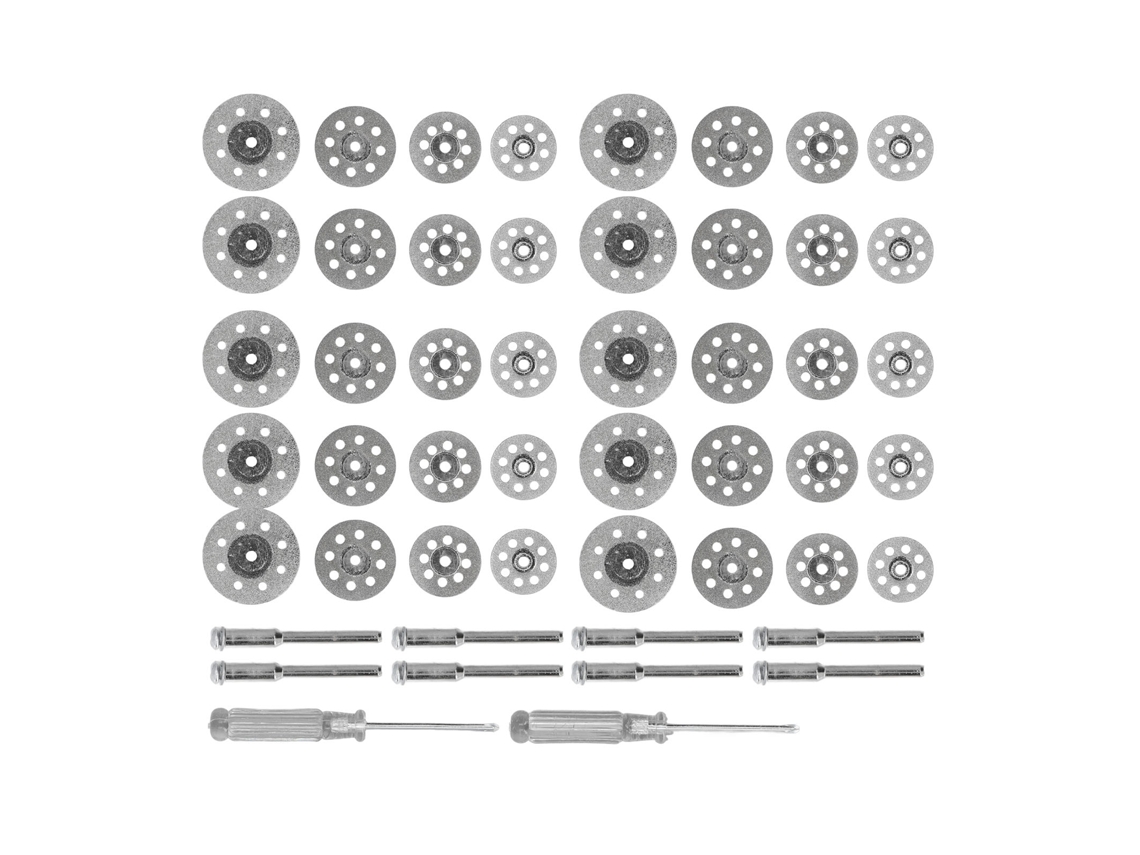 Kit De 50 Discos De Corte De Esmeril Para Vidrio Cerámica Porcelana Con Destornillador