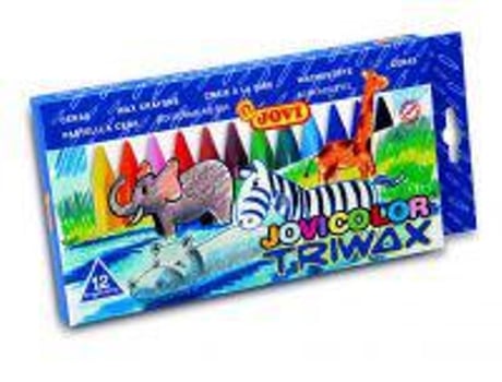 Estuche 12 Ceras Jovicolor Triwax (Triangulares)