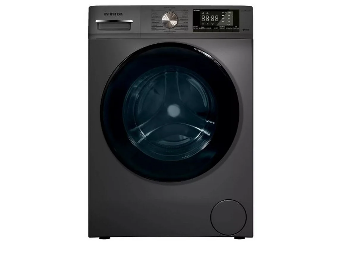 Lavadora de carga frontal Infiniton Wm S84adx, 8 kg, 1400 rpm, Vapor Care, A, Inox oscuro
