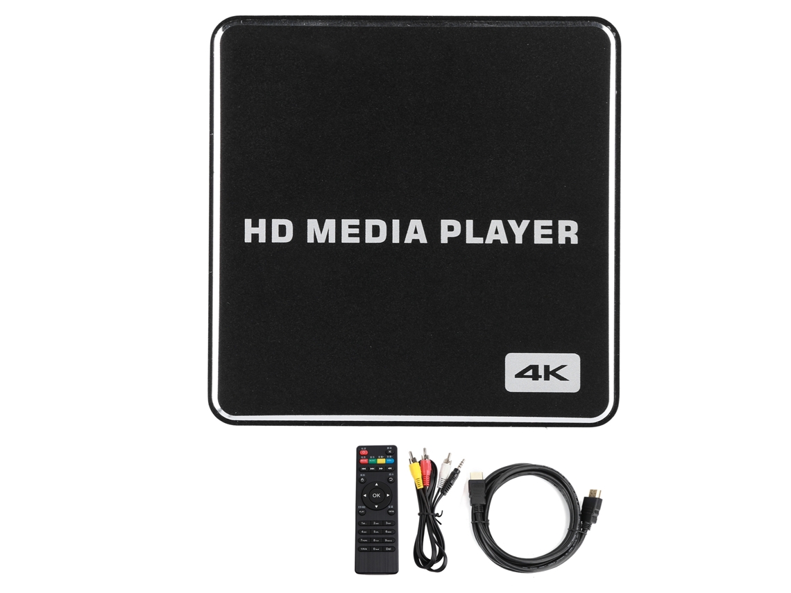 Reprodutor De Mídia Usb 4k Mini Full Hd 1080p Player Hdmi 2.0 Hdr H.265, 100-240v
