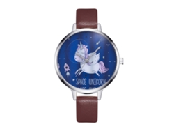 Elegante Reloj De Pulsera Analógico Con Bisel Redondo Y Movimiento De Cuarzo Marrón.