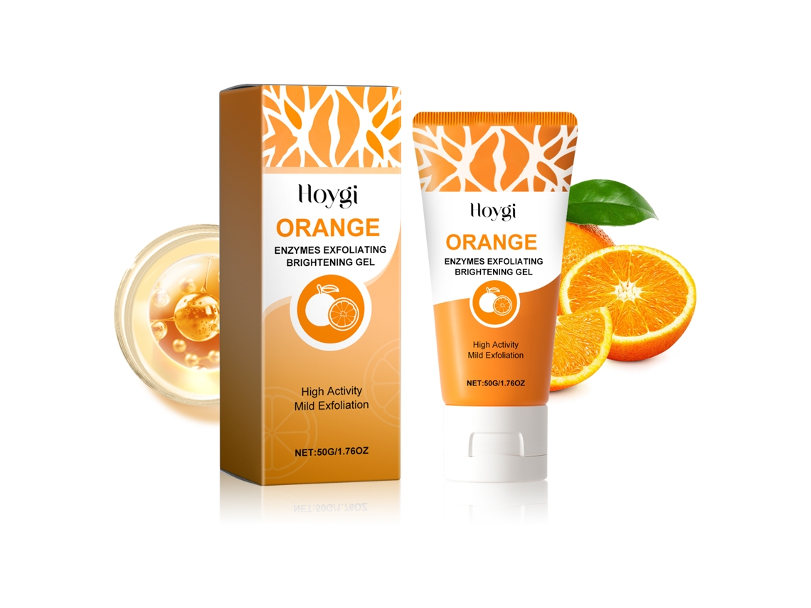 Gel Exfoliante De Enzimas De Naranja Hoygi, Clarificante, Elimina Puntos Negros, Reduce Poros, Suaviza Piel Delicada
