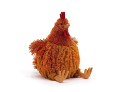 Peluche 23cm gallina tierna y suave. Decoración hogar. Regalo cumpleaños o Navidad niños.
