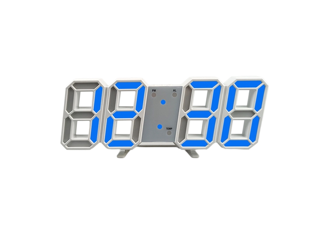 Reloj digital 3D, LED montado en la pared, pantalla de tiempo y temperatura NEVEANCE