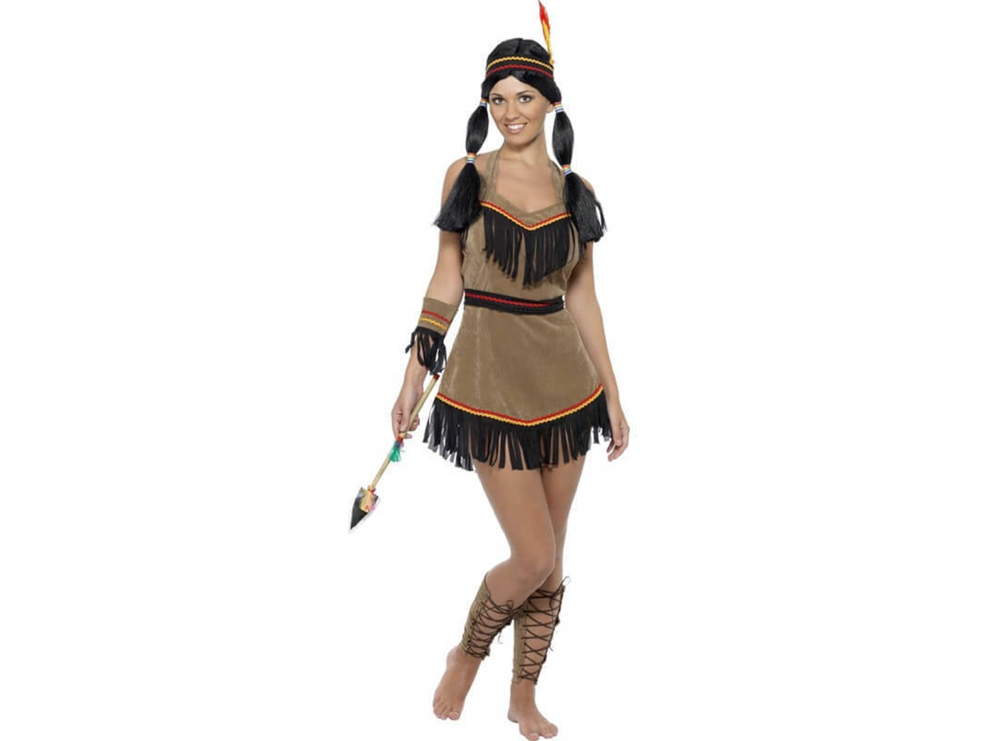 Disfraz de Mujer DISFRAZZES India Con Flecos (Talla: M)
