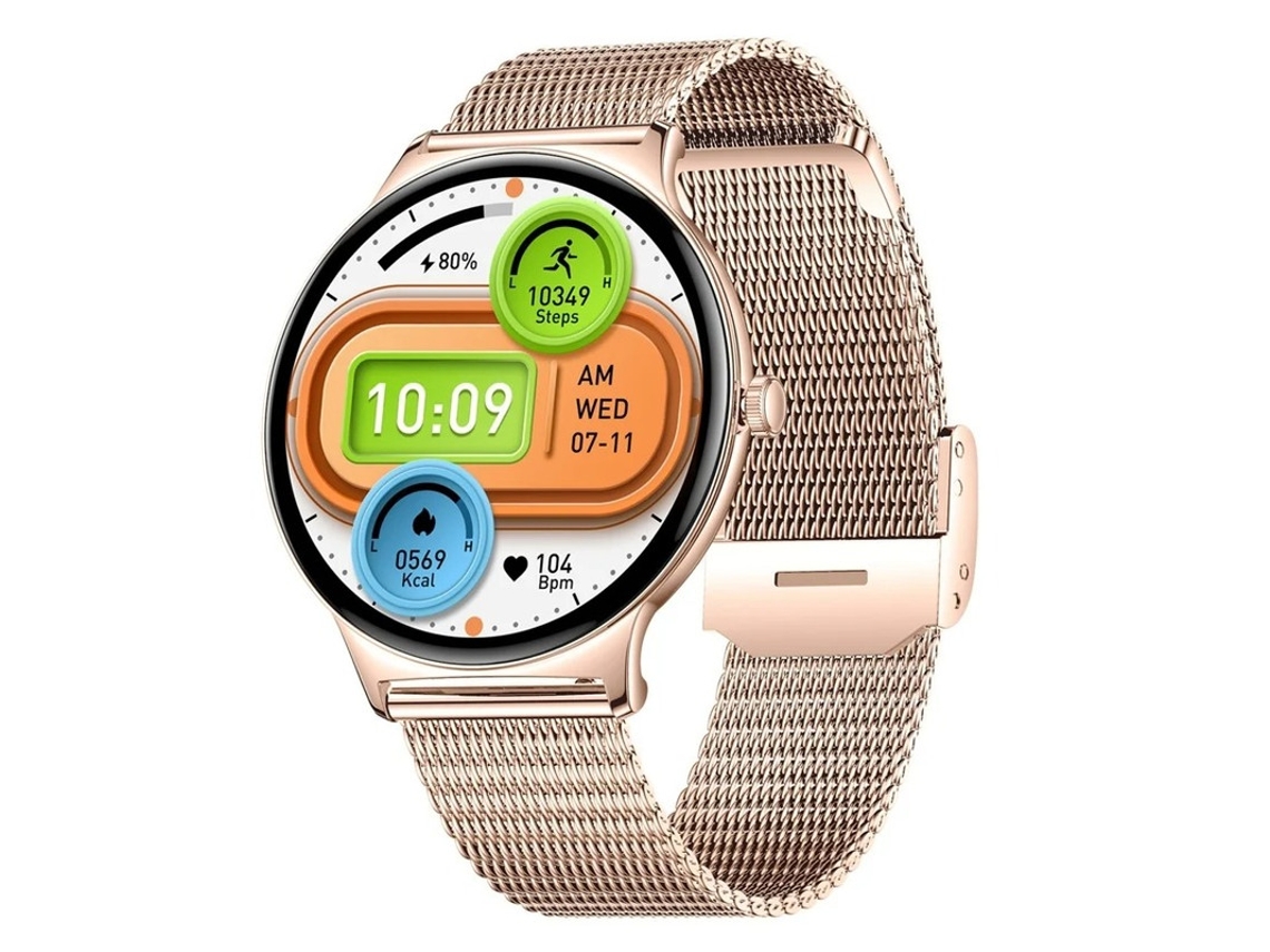 Reloj inteligente V89 con pantalla AMOLED de 1,43 pulgadas, Bluetooth, llamadas y elegante interfaz de usuario (rosa)