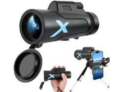 Telescopio Monocular De Alta Potencia 12x50, Pequeño, Compatible Con Smartphones (negro)