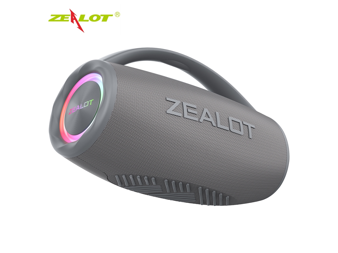 Zealot Altavoz Estéreo Inalámbrico Bt Resistente Al Agua De 80w Portátil Para Exteriores, Acampadas Y Playas