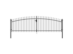 Maison Exclusive - Puerta De Valla De Doble Puerta Woerden Con Punta De Lanza 400x149,5 Cm