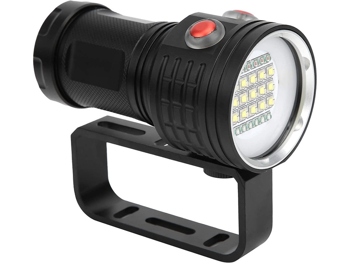 Linterna Buceo 500w Blanco Rojo Azul 80m Ipx8 Fotografía Negro Yizhood