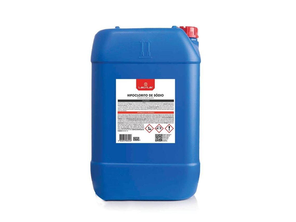 Desinfectante de hipoclorito de sodio, botella de 25 l, Lacrilar
