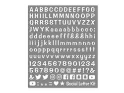 Kit de letras adhesivas modulares para redes sociales, blanco 4r Quattroerre.it