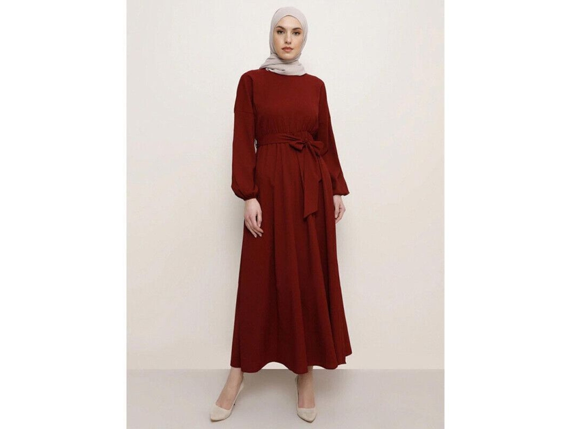 2026-20473-abaya Musulmana Para Mujeres Con Hijab Para Ramadán Dubai Turquía Moda Islámica 2xl Caqui