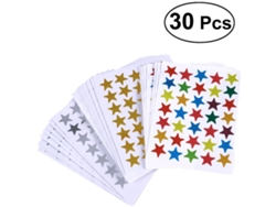 Pegatinas de estrellas brillantes, ideales para el aula, pegatinas decorativas brillantes con láser.