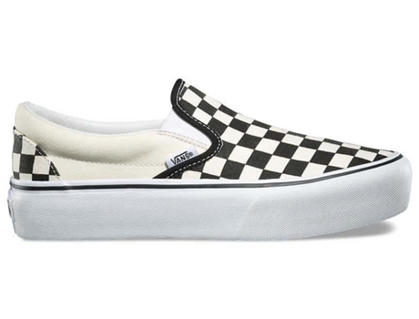 Zapatillas VANS Classic Slipon Platform Mujer (38 - Blanco y Negro)