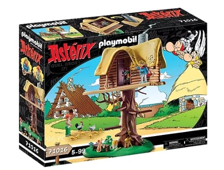 PLAYMOBIL Astérix: Cacofonix con casa en el árbol (4 años - 96 Piezas)