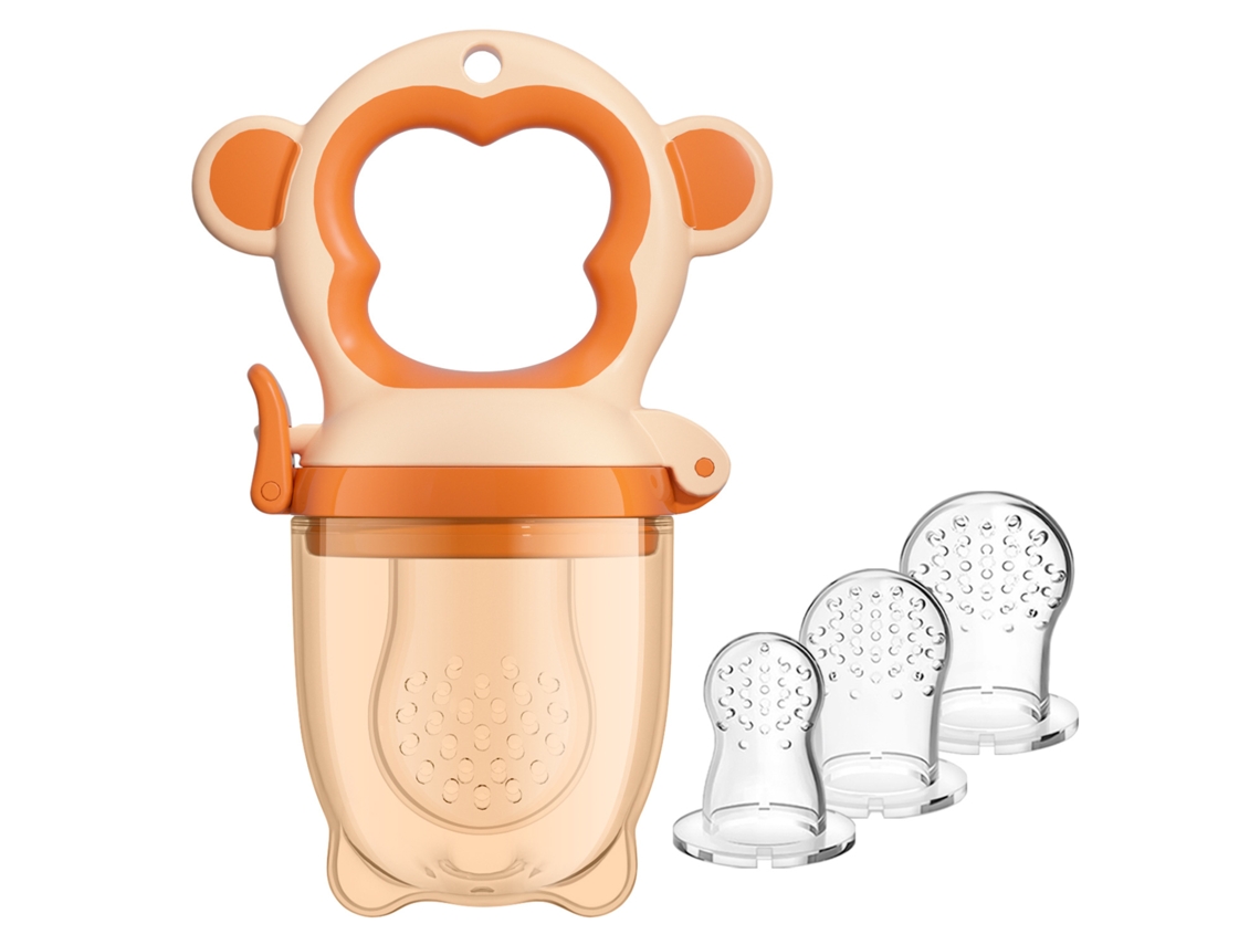Juguete para alimentar al bebé con frutas y verduras, chupete de repuesto Mono Naranja M+sml