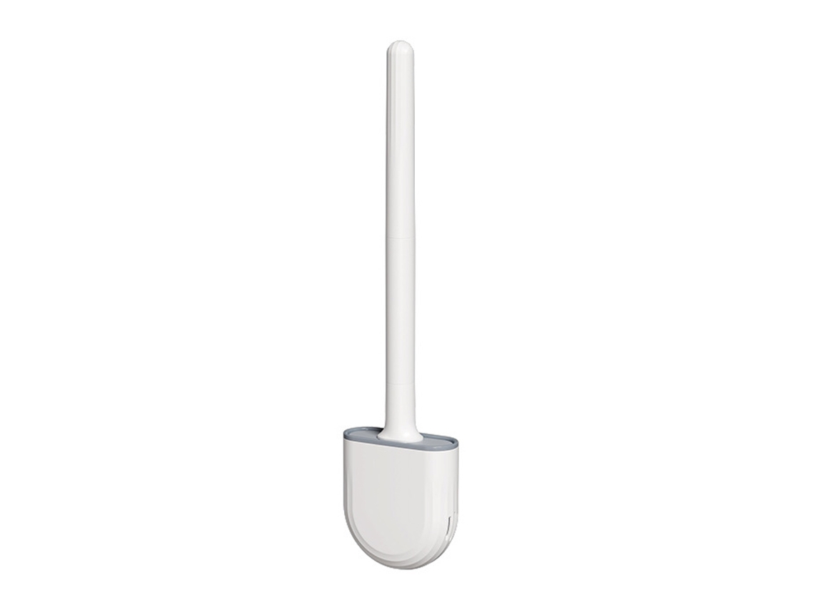 Juego de escobilla para inodoro con soporte ventilado, cerdas de silicona RNEMITERY
