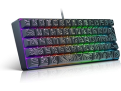 Teclado Mecánico Rgb De 61 Teclas, Portátil Usb Con Cable Y Interruptor Azul Para Pc, Juegos Y